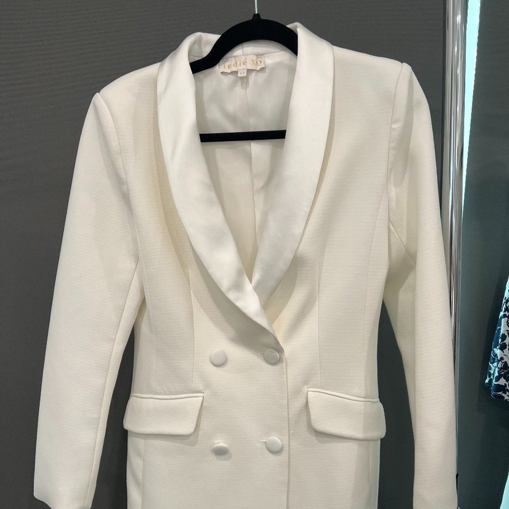 White Blazer Dress